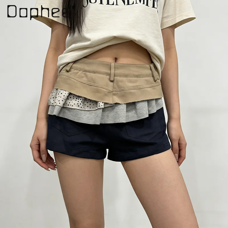 High Waist Splicing Ruffle Edge Shorts Women Summer Slim Versatile Casual Hot Girl Pants Street Fake Two Pieces Wide Leg Pants
High Waist Splicing Ruffle Edge Shorts Women Summer Slim Versatile Casual Hot Girl Pants Street Fake Two Pieces Wide Leg Pants