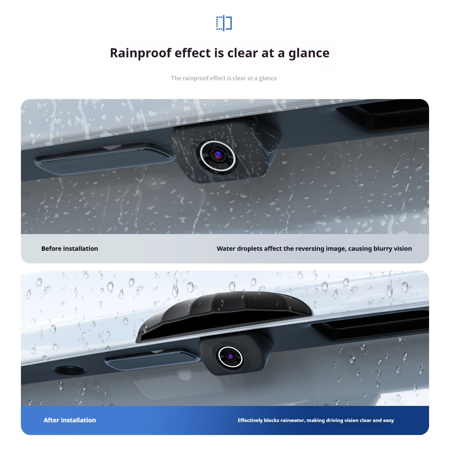 Universal Silicone Rain Shield For Car Reverse Camera Waterproof Rear View Camera Rain Shade Cover Auto Protector Accessories