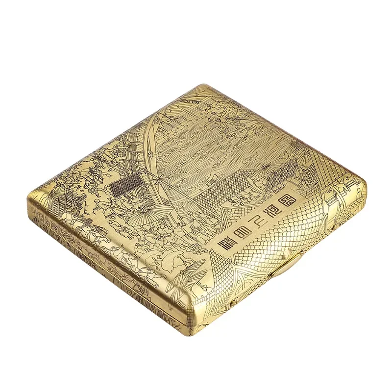 20 Pcs Qingming Shanghetu Cigarette Case Brass Fashion Moisture-Proof Portable Metal Box, Men's Gift Set
20 Pcs Qingming Shanghetu Cigarette Case Brass Fashion Moisture-Proof Portable Metal Box, Men's Gift Set