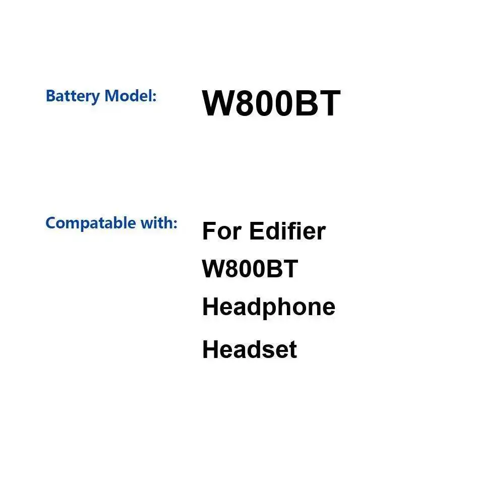1800 мАч аккумулятор для наушников, высокопроизводительный, экологически чистый для Edifier W800BT
1800 мАч аккумулятор для наушников, высокопроизводительный, экологически чистый для Edifier W800BT
