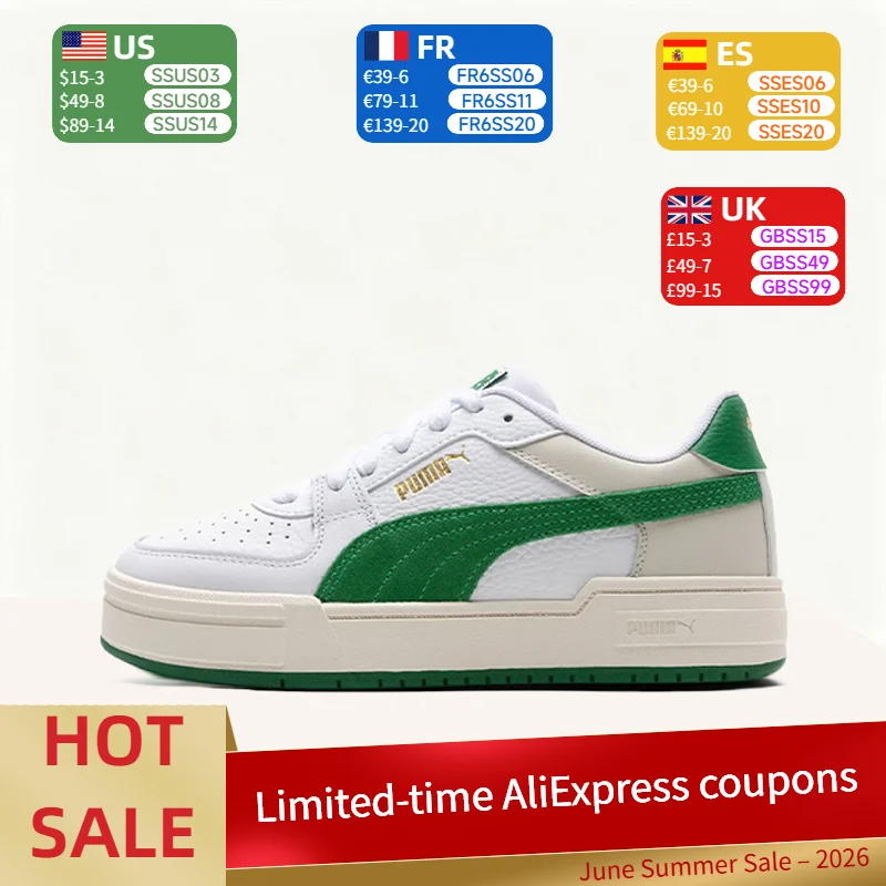 Puma Ca Pro Classic Stylish Shock-absorbing Wear-resistant Lightweight Low-top Sneakers, Unisex, White and Green 387327-10
Puma Ca Pro Classic Stylish Shock-absorbing Wear-resistant Lightweight Low-top Sneakers, Unisex, White and Green 387327-10