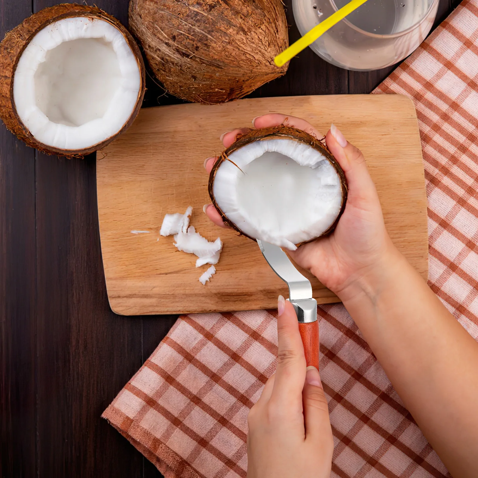 Premium Coconut Opener Stainless Steel Kitchen Tool for Easy Opening Scraping and Removing Meat Strong Ergonomic Design
Premium Coconut Opener Stainless Steel Kitchen Tool for Easy Opening Scraping and Removing Meat Strong Ergonomic Design