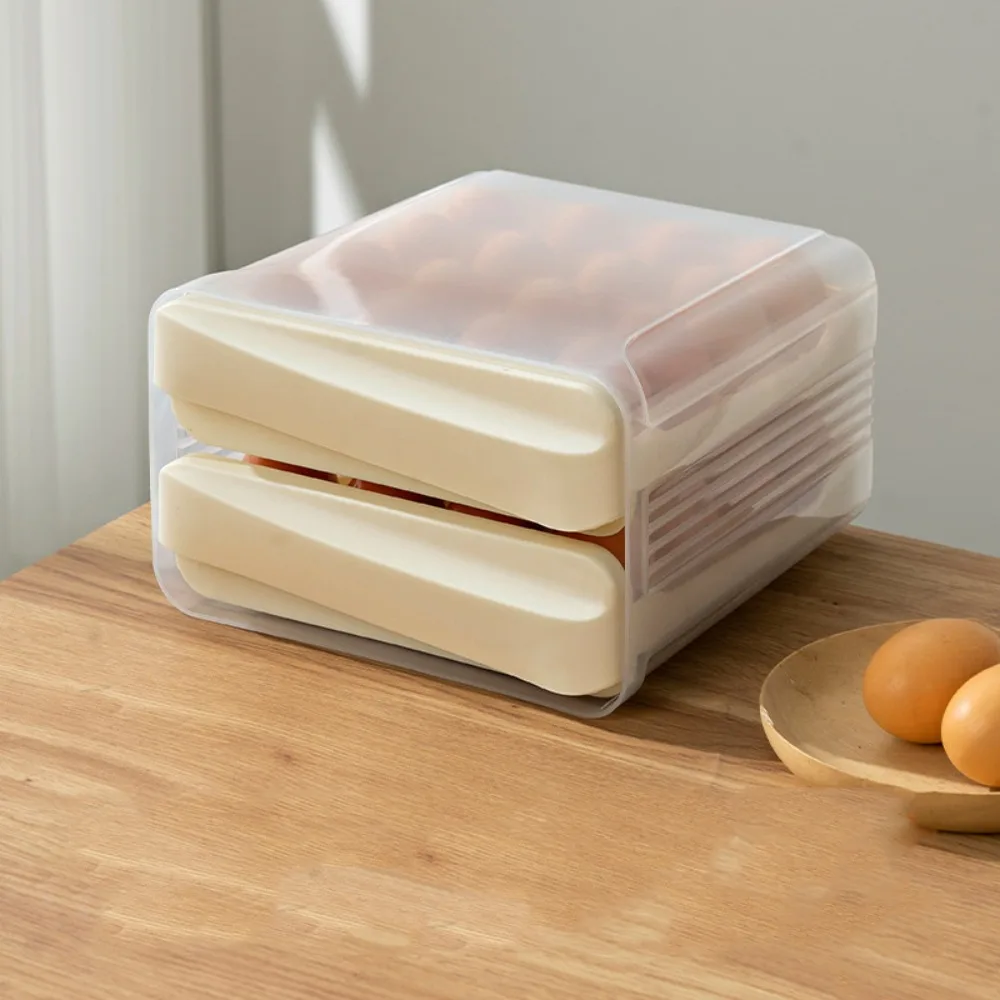 32-Compartment Double-Layer Egg Storage Box Drawer Style Transparent Egg Fresh-Keeping Box Plastic Stable Egg Rack Kitchen
32-Compartment Double-Layer Egg Storage Box Drawer Style Transparent Egg Fresh-Keeping Box Plastic Stable Egg Rack Kitchen