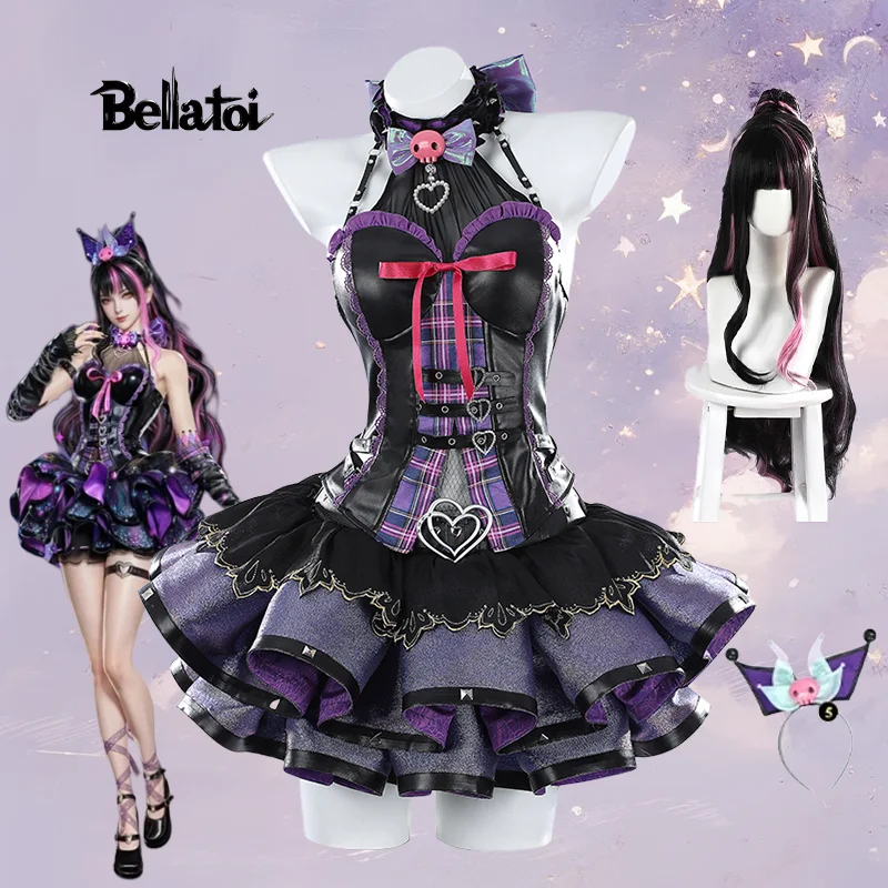 Naraka Bladepoint Yulinglong Kuromi Crossover Women's Cosplay Costume Anime Game Role-Play Outfit for Halloween Parties
Naraka Bladepoint Yulinglong Kuromi Crossover Women's Cosplay Costume Anime Game Role-Play Outfit for Halloween Parties