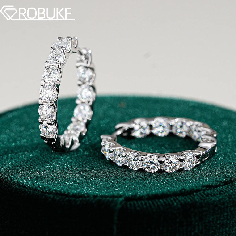 3mm Full Moissanite Hoop Earrings for Women Sparking D Color Lab Diamond 925 Sterling Silver Earring Party Wedding Jewelry Gifts
3mm Full Moissanite Hoop Earrings for Women Sparking D Color Lab Diamond 925 Sterling Silver Earring Party Wedding Jewelry Gifts
