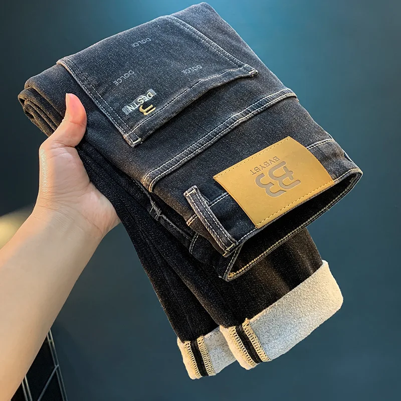 2024 new fashionable high-end men's fleece jeans winter thermal slim fit thick cold-resistant skinny pants
2024 new fashionable high-end men's fleece jeans winter thermal slim fit thick cold-resistant skinny pants
