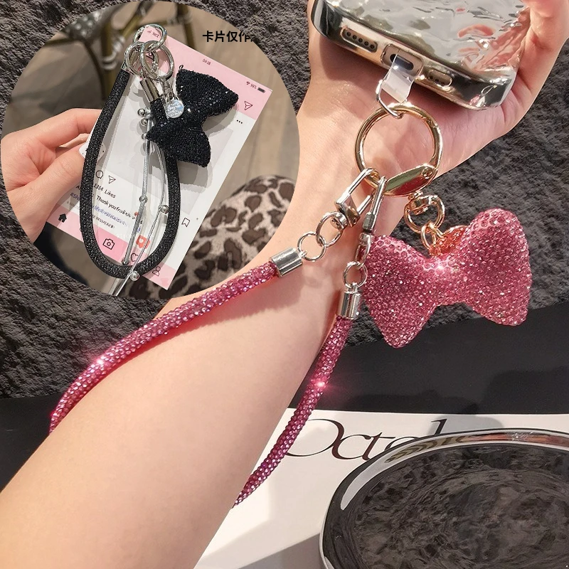 Luxury Crystal Mobile Phone Lanyard Elegant Car Bag Purse Charm Ornament Gift Full Crystal Clay Bow Keychain Phone Chain Lanyard
Luxury Crystal Mobile Phone Lanyard Elegant Car Bag Purse Charm Ornament Gift Full Crystal Clay Bow Keychain Phone Chain Lanyard