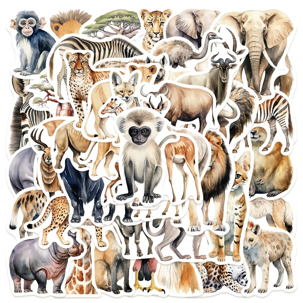 50-Piece African Animal Stickers - Waterproof Decorative Decals for Notebooks, Laptops, Journals, Phone Cases & Guitars
50-Piece African Animal Stickers - Waterproof Decorative Decals for Notebooks, Laptops, Journals, Phone Cases & Guitars
