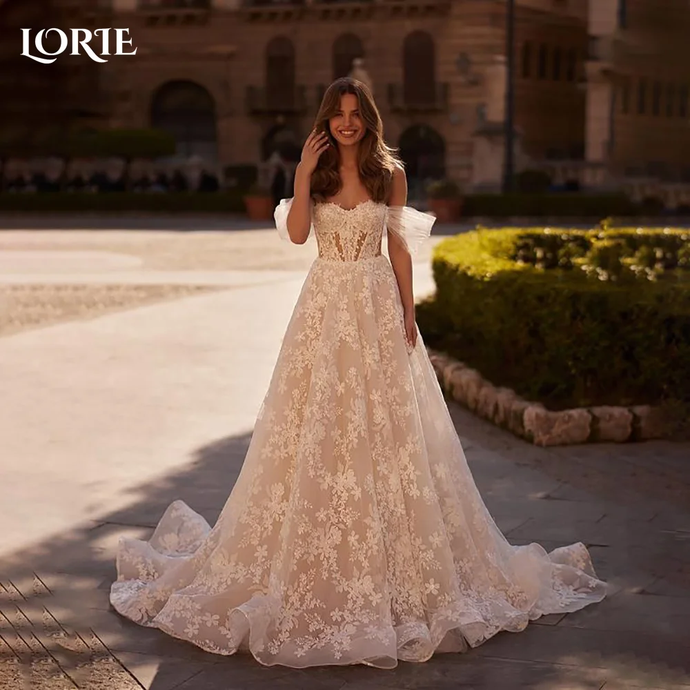 LORIE Tulle Flower Wedding DressesOff Shoulder A-Line Illsion Pleats Elegant Bridal Gown Princess Party Dress Customized 2026
LORIE Tulle Flower Wedding DressesOff Shoulder A-Line Illsion Pleats Elegant Bridal Gown Princess Party Dress Customized 2026