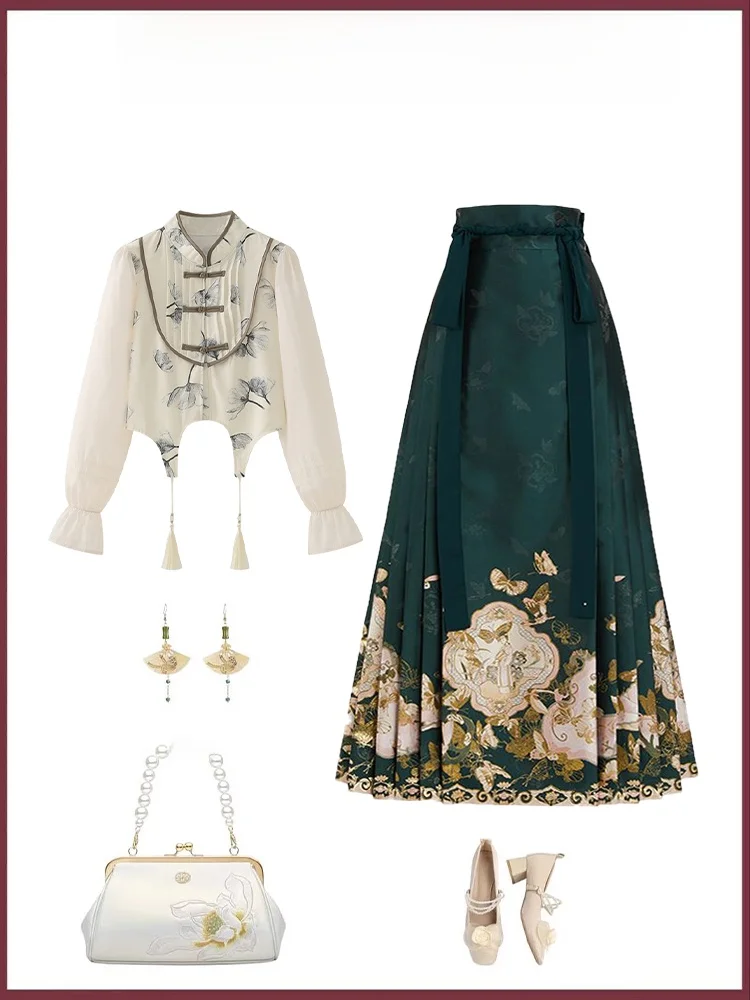 Fall Improved ort Irregular irt New Chinese Sle Hanfu Printed Slimming High Waist Skirt Polyester Fiber
Fall Improved ort Irregular irt New Chinese Sle Hanfu Printed Slimming High Waist Skirt Polyester Fiber