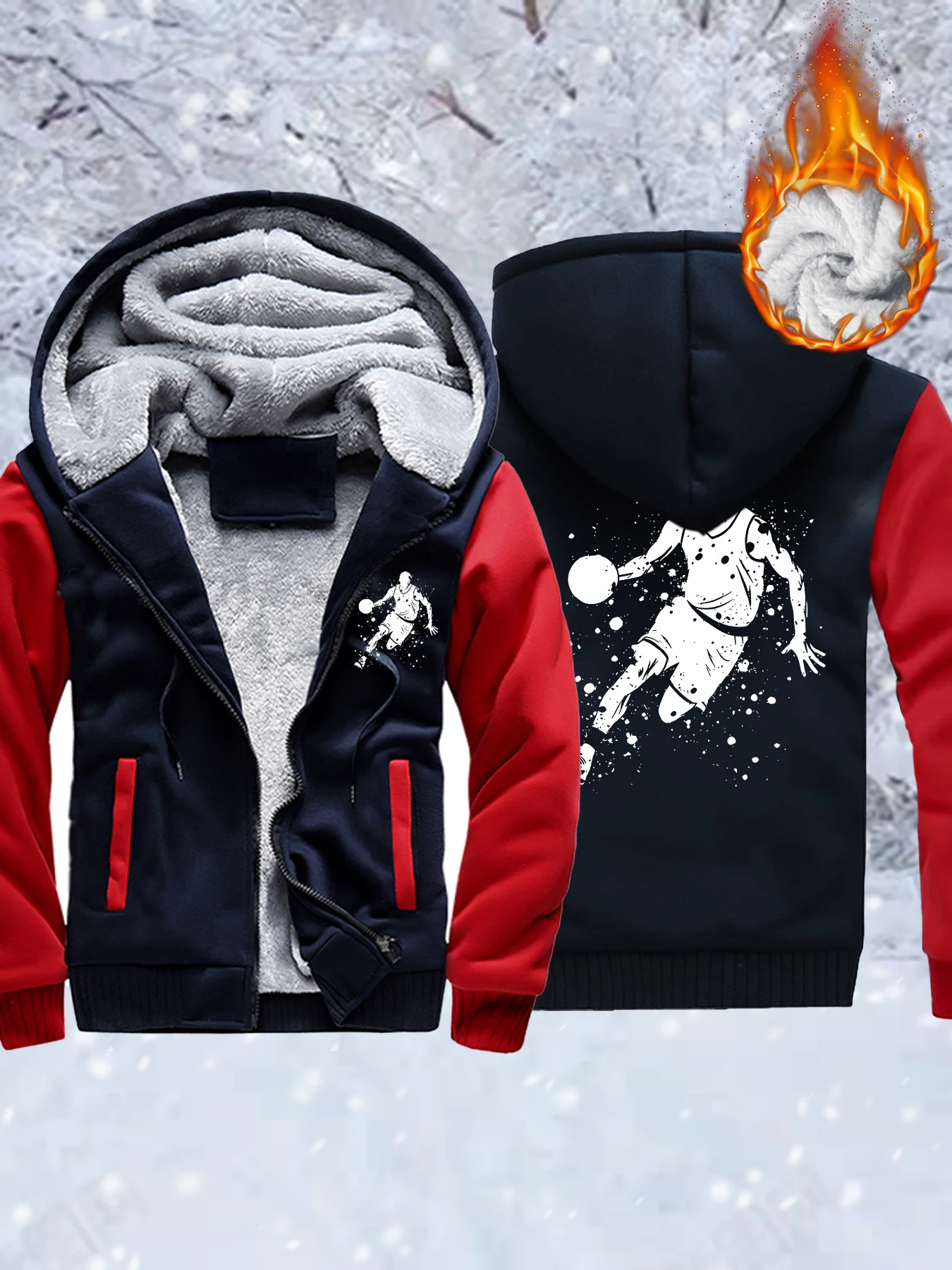 Теплая удобная куртка унисекс с принтом для баскетбола и мальчиков, зимняя утепленная куртка с карманом на молнии, флисовая мягкая уличная мужская спортивная одежда
Теплая удобная куртка унисекс с принтом для баскетбола и мальчиков, зимняя утепленная куртка с карманом на молнии, флисовая мягкая уличная мужская спортивная одежда