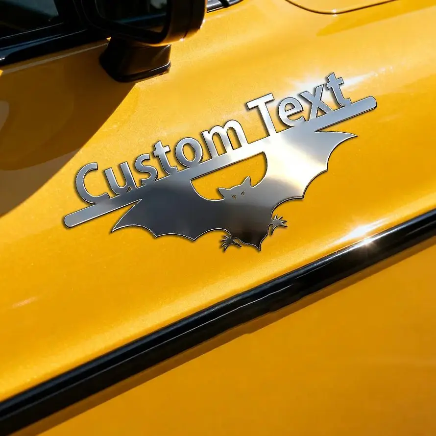 Custom Text Halloween Bat Cool 3D Metal bat auto logo car sticker metal badge emblem tail decal Car Decoration Accessories
Custom Text Halloween Bat Cool 3D Metal bat auto logo car sticker metal badge emblem tail decal Car Decoration Accessories