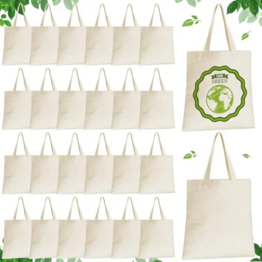 Sublimation Tote Bags Blanks, Polyester Reusable Shopping Bags 15" x 16", Canvas Tote for Custom Business DIY Printing
Sublimation Tote Bags Blanks, Polyester Reusable Shopping Bags 15" x 16", Canvas Tote for Custom Business DIY Printing