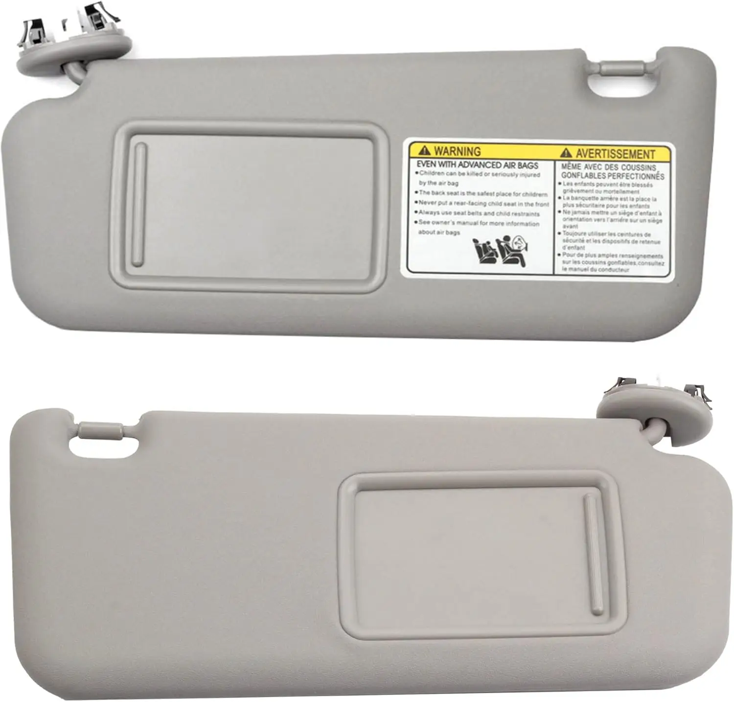 Left Driver & Right Passenger Sun Visor with Vanity Light for Toyota RAV4 2006-2013, Gray Replacement
Left Driver & Right Passenger Sun Visor with Vanity Light for Toyota RAV4 2006-2013, Gray Replacement