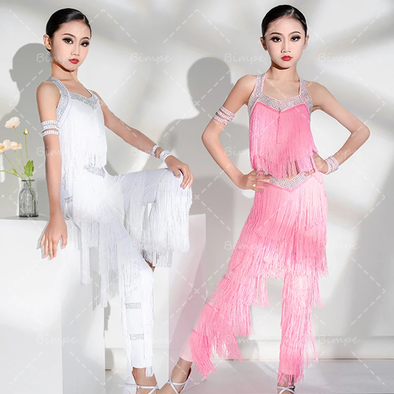 Full Drill Fringed Latin Dance Clothes Girls Latin Dance Fringed Top Pants Kids Samba TangoLatin Dance Competition Costume Skirt
Full Drill Fringed Latin Dance Clothes Girls Latin Dance Fringed Top Pants Kids Samba TangoLatin Dance Competition Costume Skirt