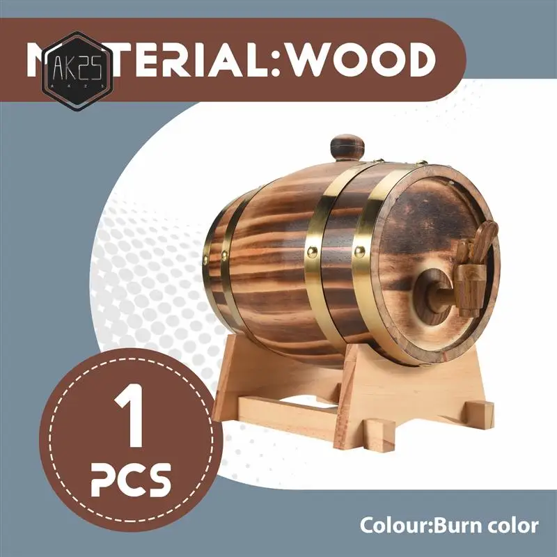 AK25-Oak Barrel, 1.5 L / 3 L Oak Storage Barrel Built-In Foil Liner To Store Your Own Whiskey, Beer, Wine, Bourbon, Brandy
AK25-Oak Barrel, 1.5 L / 3 L Oak Storage Barrel Built-In Foil Liner To Store Your Own Whiskey, Beer, Wine, Bourbon, Brandy