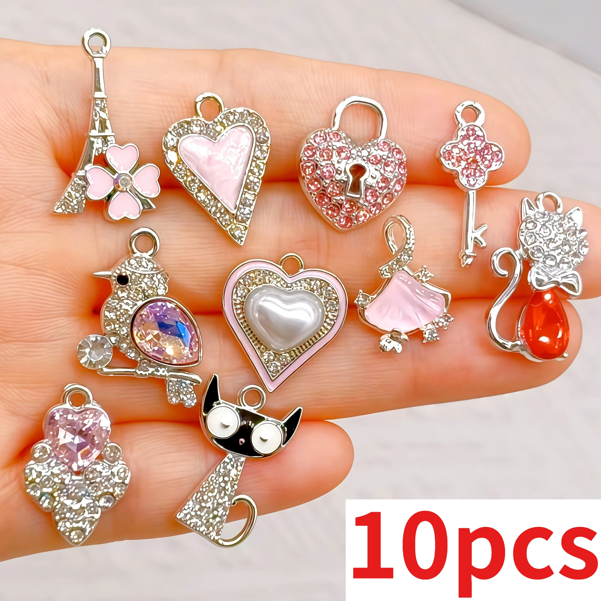 10 шт. Новые подвески-шармы в виде котят, медведей, птиц для изготовления украшений своими руками, аксессуары для ожерелий и бижутерии
10 шт. Новые подвески-шармы в виде котят, медведей, птиц для изготовления украшений своими руками, аксессуары для ожерелий и бижутерии