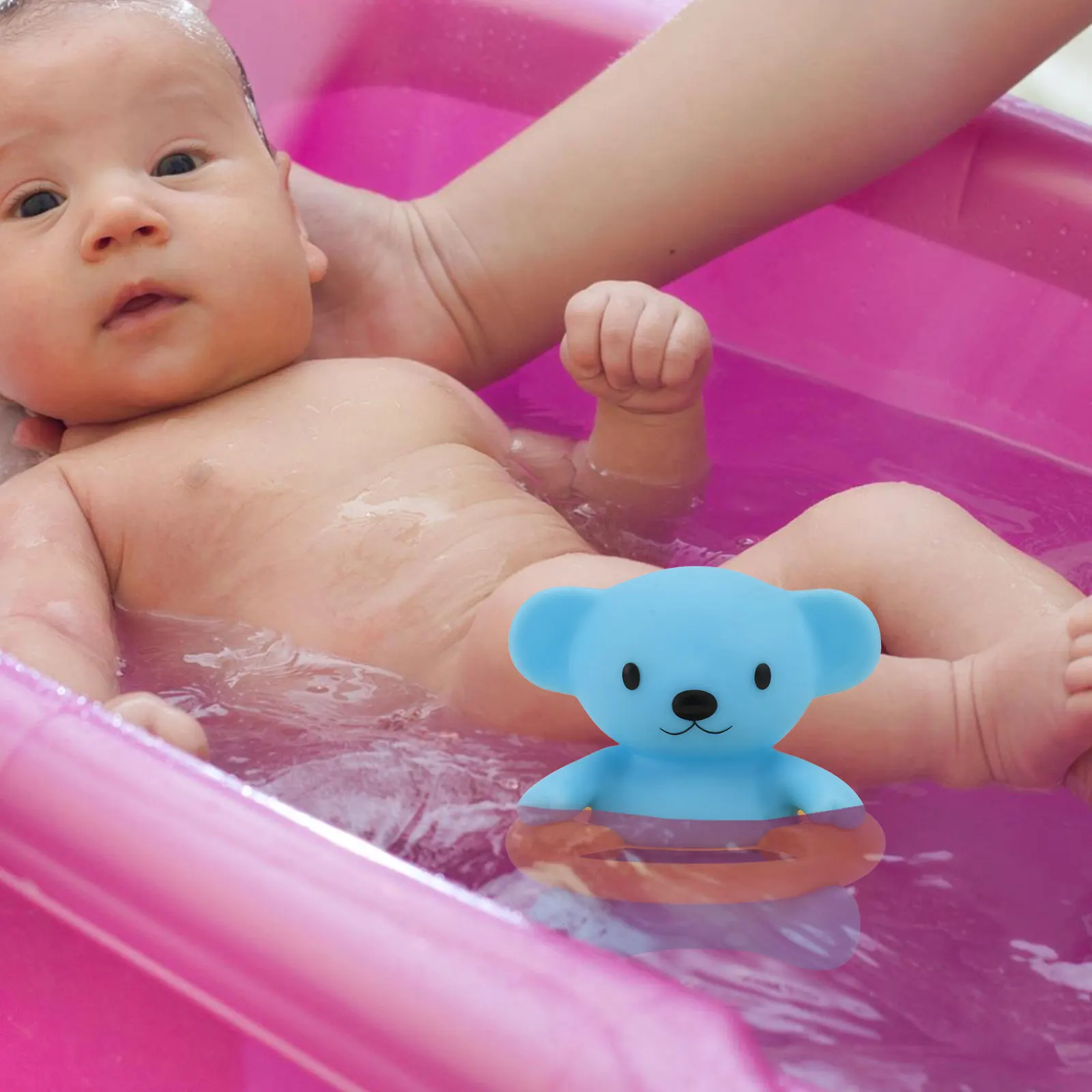 Bath Thermometer Bear Shaped Water Temperature Meter Durable Plastic Bathtub Thermometer For Bathing Room Use Sky Blue 
Bath Thermometer Bear Shaped Water Temperature Meter Durable Plastic Bathtub Thermometer For Bathing Room Use Sky Blue
