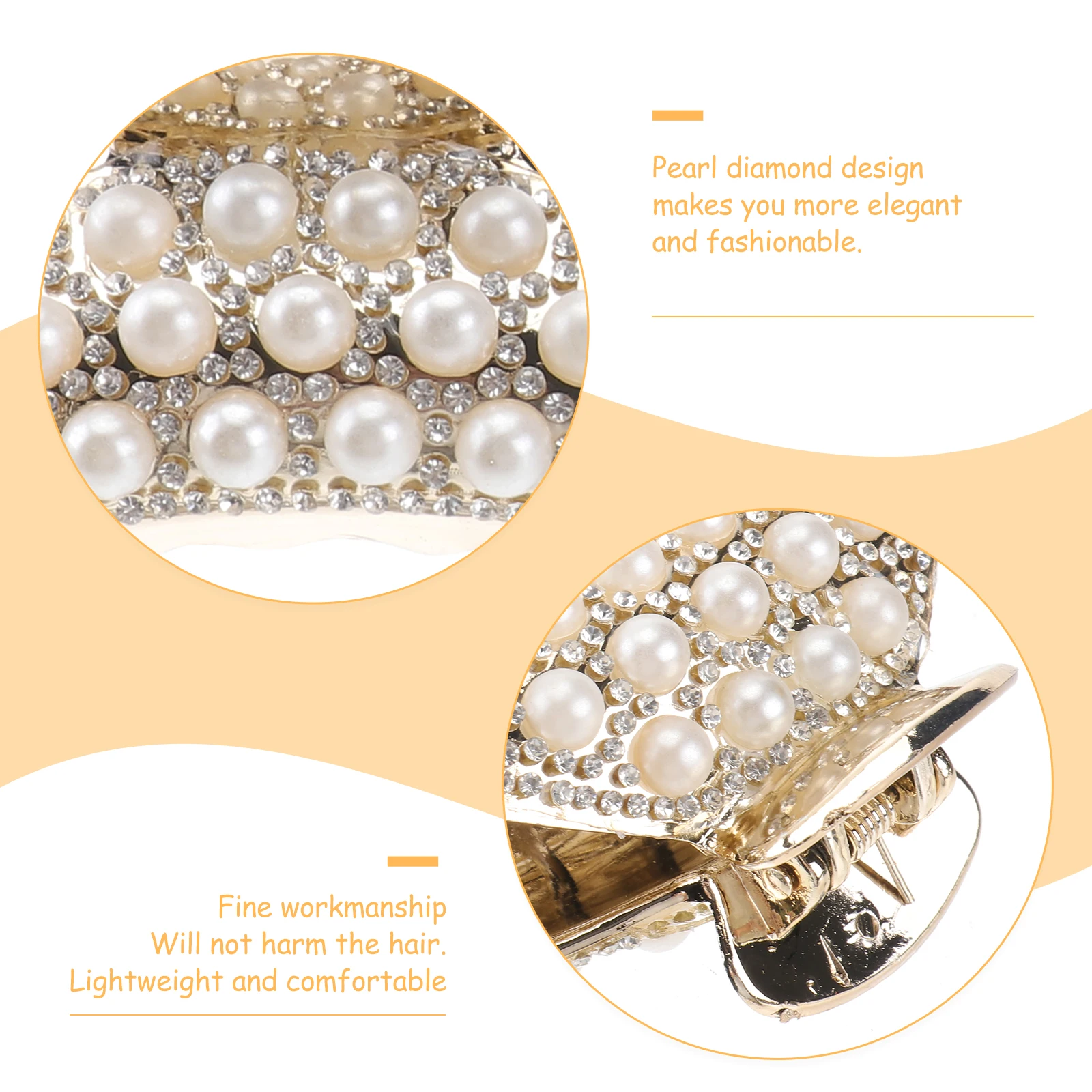 2pcs Pearl Clips For Women Girls Thick Thin Curly Straight Hair Rhinestone Hairpin Ponytail Holder Hair Claws Accessories 
2pcs Pearl Clips For Women Girls Thick Thin Curly Straight Hair Rhinestone Hairpin Ponytail Holder Hair Claws Accessories