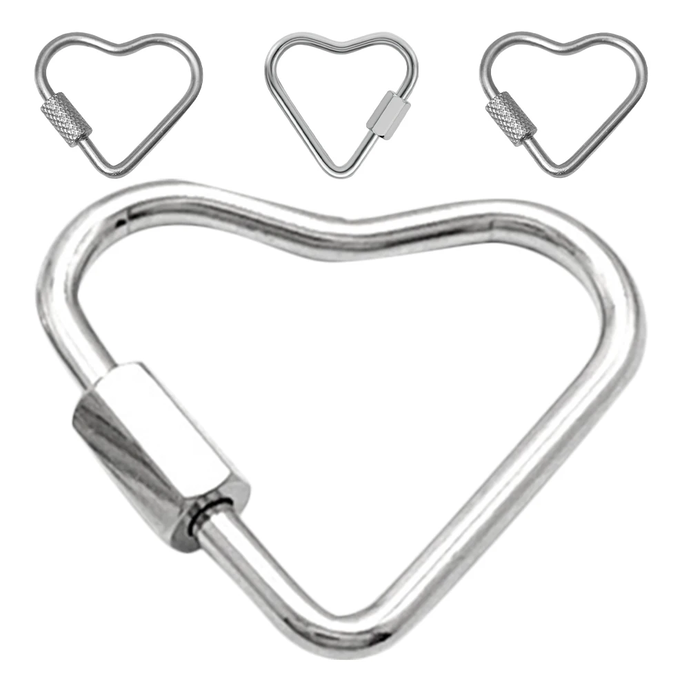 4pcs Heart Shaped Carabiner Stainless Steel Multi-Function Keychain Clip 23Mm Durable For Diy Jewelry Outdoor Key Holder Travel
4pcs Heart Shaped Carabiner Stainless Steel Multi-Function Keychain Clip 23Mm Durable For Diy Jewelry Outdoor Key Holder Travel