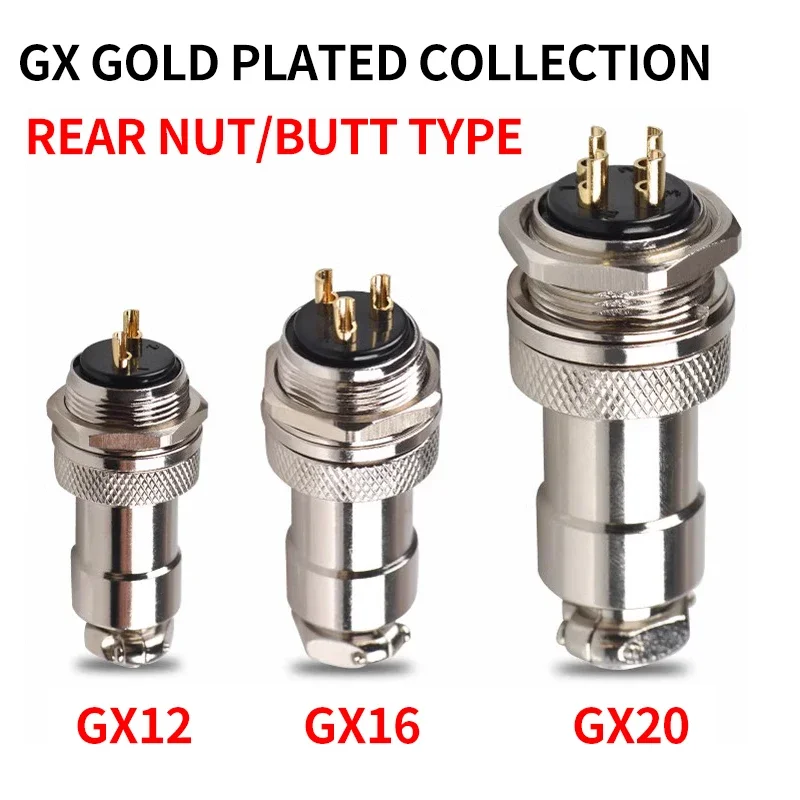 T&I Gx16/Gx12/Gx20 Gold-Plated Aviation Socket Male&Female Connectors 2p/3/4/5/6/7/8/9/10/12/14/15 Pins Cable Connector
T&I Gx16/Gx12/Gx20 Gold-Plated Aviation Socket Male&Female Connectors 2p/3/4/5/6/7/8/9/10/12/14/15 Pins Cable Connector