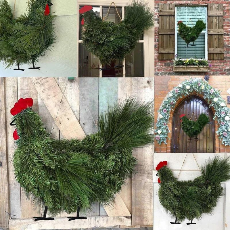 1pc Cute Christmas Hanging Ornament Artificial Rooster Wreath For Home Garden Porch Decoration Windows Front Doors Walls
1pc Cute Christmas Hanging Ornament Artificial Rooster Wreath For Home Garden Porch Decoration Windows Front Doors Walls