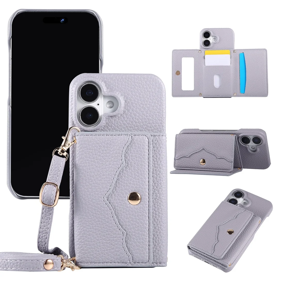 Luxury Crossbody Strap Leather Card Holder Wallet Case For iPhone 17 12 13 14 15 16 Pro Max Plus Purse Bag Mirror Makeup Cover
Luxury Crossbody Strap Leather Card Holder Wallet Case For iPhone 17 12 13 14 15 16 Pro Max Plus Purse Bag Mirror Makeup Cover