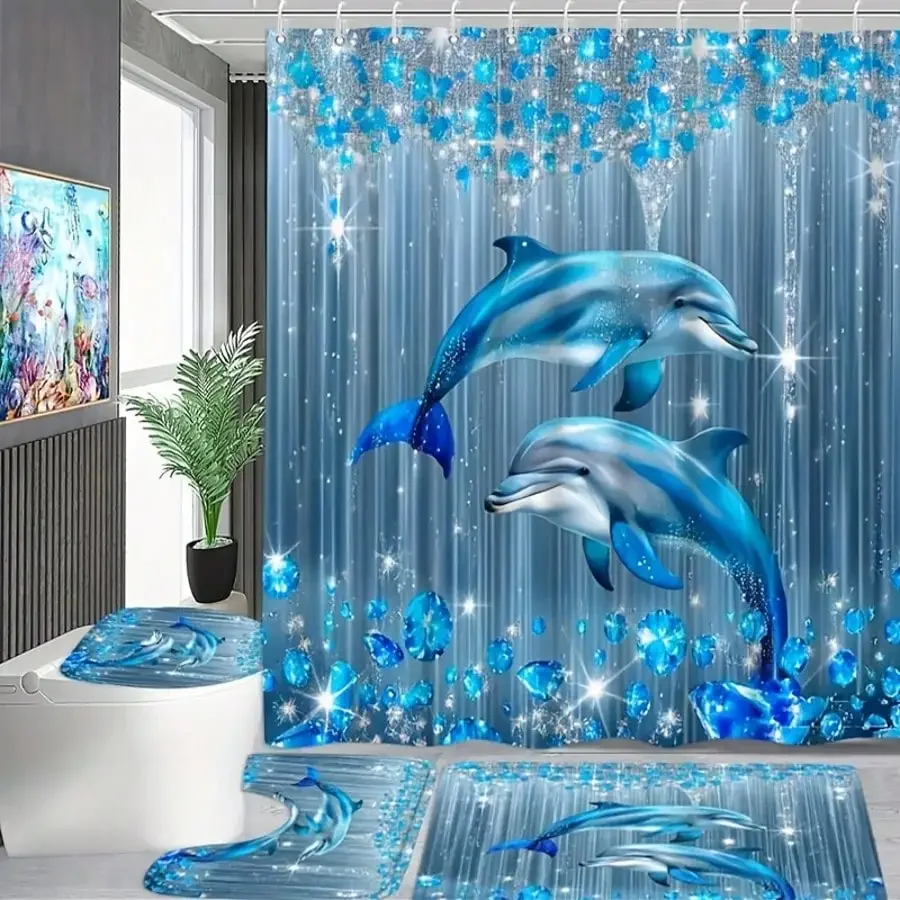 Shower Curtain Set, Modern Waterproof Polyester Knit Woven Fashion Theme, Easy Clean, Includes 12 Hooks, Non-Slip Bathmat, Toilet Lid, Machine Washable, Suitable For All Seasons And Holidays Bathroom Decor Fall Decor Bathroom Accessories Back To School
Shower Curtain Set, Modern Waterproof Polyester Knit Woven Fashion Theme, Easy Clean, Includes 12 Hooks, Non-Slip Bathmat, Toilet Lid, Machine Washable, Suitable For All Seasons And Holidays Bathroom Decor Fall Decor Bathroom Accessories Back To School