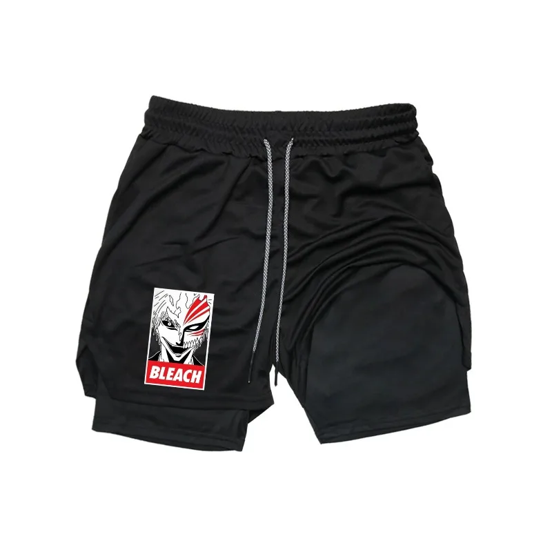 Bleach Print 2in1 Running Workout Shorts Men Gym Performance Compression Shorts with Phone Pocket Towel Loop Athletic Activewear
Bleach Print 2in1 Running Workout Shorts Men Gym Performance Compression Shorts with Phone Pocket Towel Loop Athletic Activewear