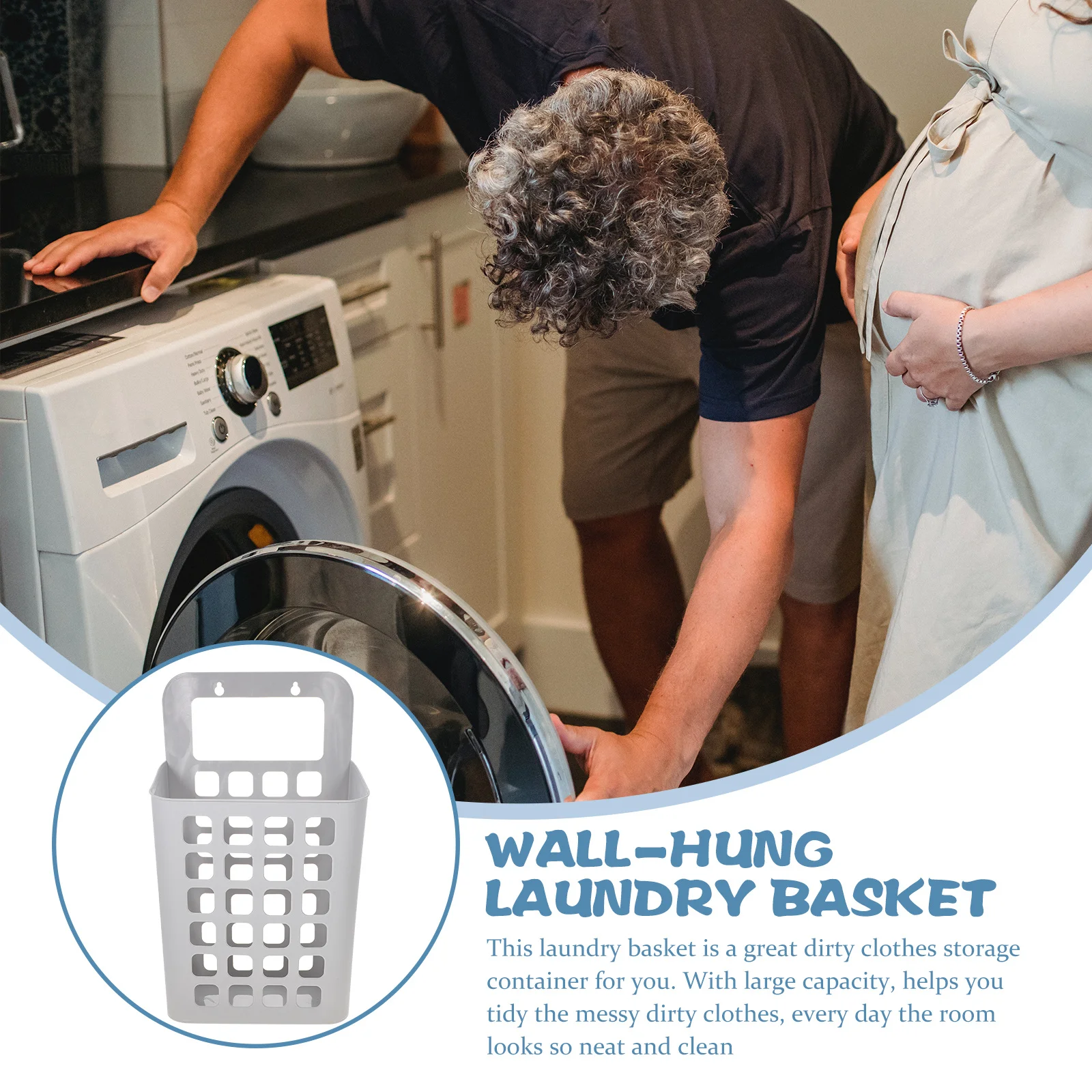 Large Foldable Laundry Hamper Grey Sturdy Plastic Clothing Storage Basket for Dorm Room Living Space Tidy Household Organization
Large Foldable Laundry Hamper Grey Sturdy Plastic Clothing Storage Basket for Dorm Room Living Space Tidy Household Organization