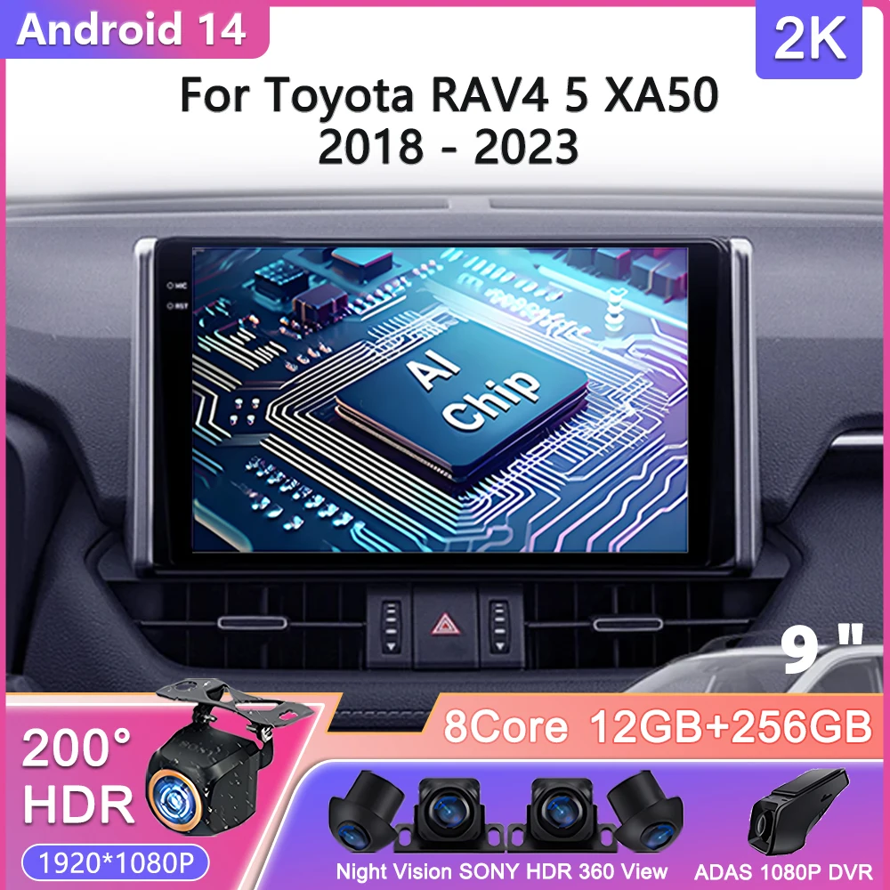 2K Incell Screen Android 14 For Toyota RAV4 5 XA50 2018 - 2023 Car Radio Multimedia Video Player Navigation stereo GPS
2K Incell Screen Android 14 For Toyota RAV4 5 XA50 2018 - 2023 Car Radio Multimedia Video Player Navigation stereo GPS
