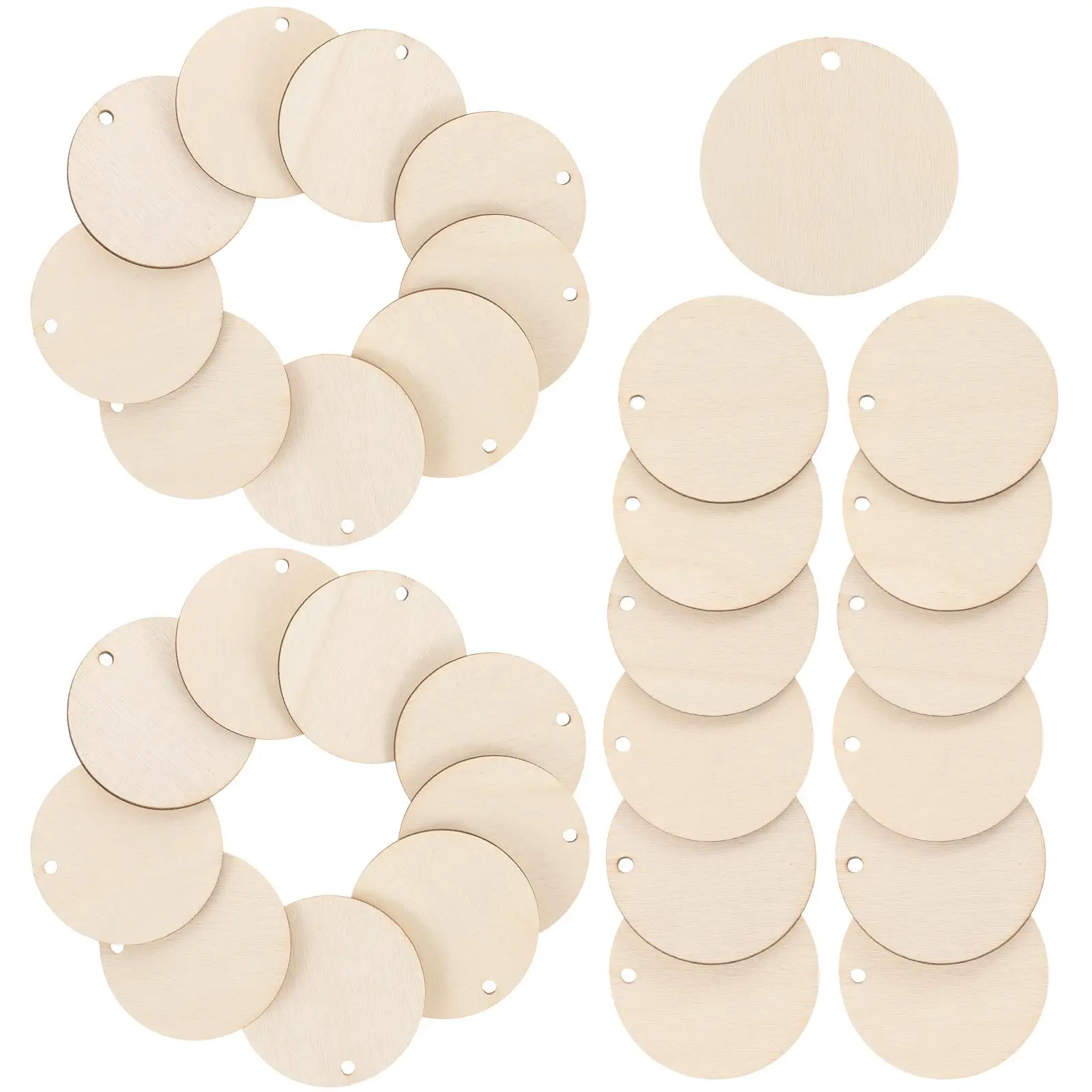 50pcs Wooden Discs Round Slices Hole for DIY Craft Wooden Slice With Hole Projects Unfinished Wood Piece Ideal Home Party
50pcs Wooden Discs Round Slices Hole for DIY Craft Wooden Slice With Hole Projects Unfinished Wood Piece Ideal Home Party