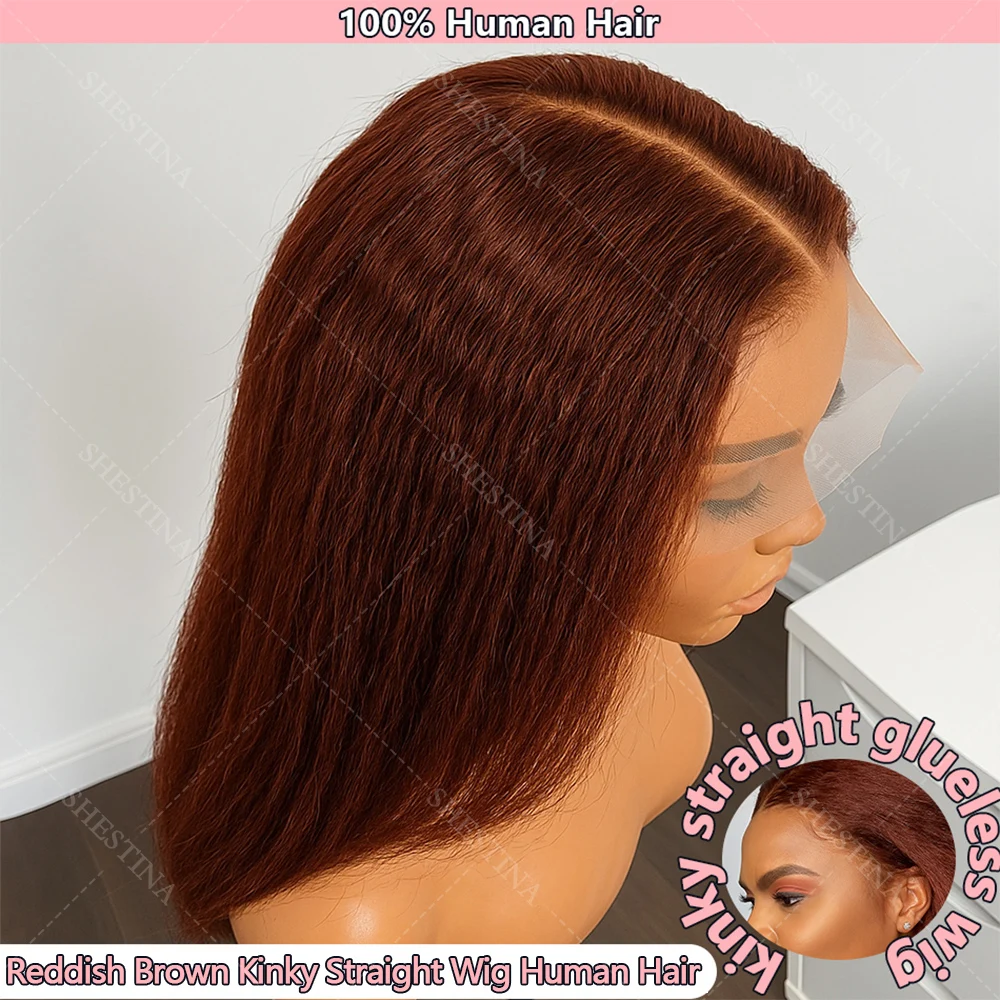 Upgrade Yaki Straight 13x4 Lace Front Human Hair Wigs Reddish Brown Human Hair Wig Glueless 4x4 Kinky Straight Human Hair Wigs
Upgrade Yaki Straight 13x4 Lace Front Human Hair Wigs Reddish Brown Human Hair Wig Glueless 4x4 Kinky Straight Human Hair Wigs