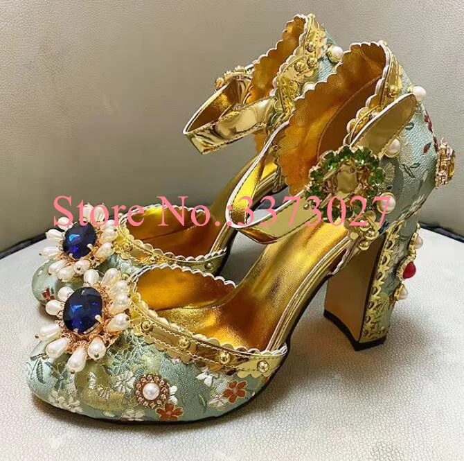 Handmade Pearl Flower Decor Crystal Woman Shoes Fashion New Spring Thick Heel Lady Pumps Sexy Female High Heels Sandals Dropship
Handmade Pearl Flower Decor Crystal Woman Shoes Fashion New Spring Thick Heel Lady Pumps Sexy Female High Heels Sandals Dropship