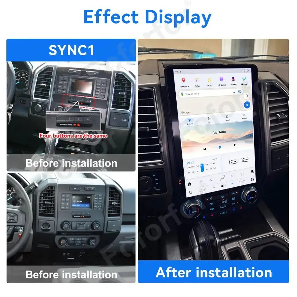 Android 13.0 8+128GB Screen Car Radio For Ford F150 2015-2021 SYNC1 GPS Navi Auto Audio Stereo Recorder Head Unit DSP Carplay
Android 13.0 8+128GB Screen Car Radio For Ford F150 2015-2021 SYNC1 GPS Navi Auto Audio Stereo Recorder Head Unit DSP Carplay