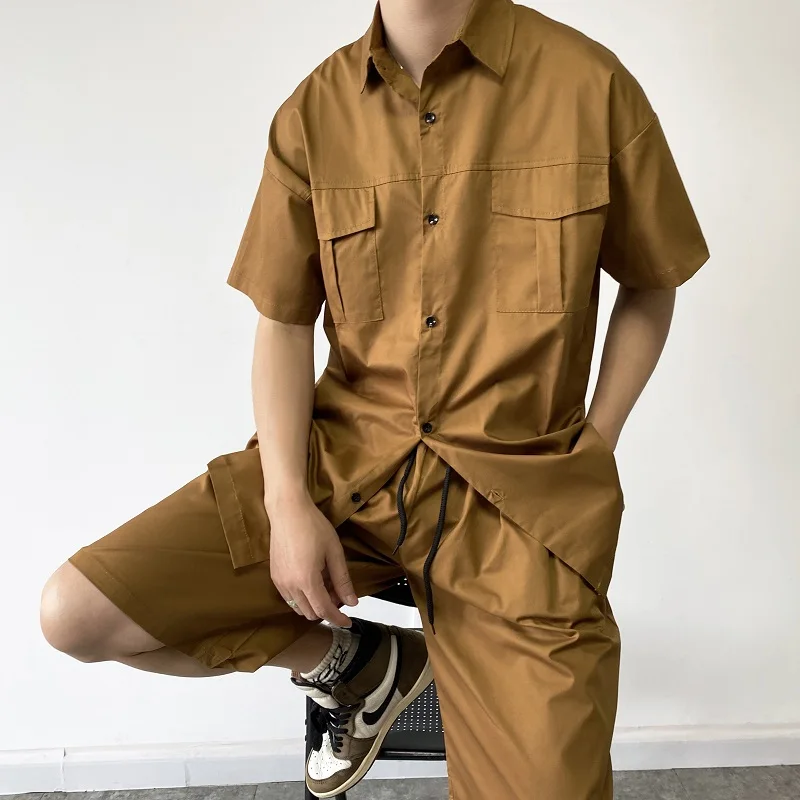 2 Piece Set Shirts Shorts Summer Tracksuit Male Clothing Korean Fashion Streetwear Solid Party Brand Trend Men's Suit S92
2 Piece Set Shirts Shorts Summer Tracksuit Male Clothing Korean Fashion Streetwear Solid Party Brand Trend Men's Suit S92