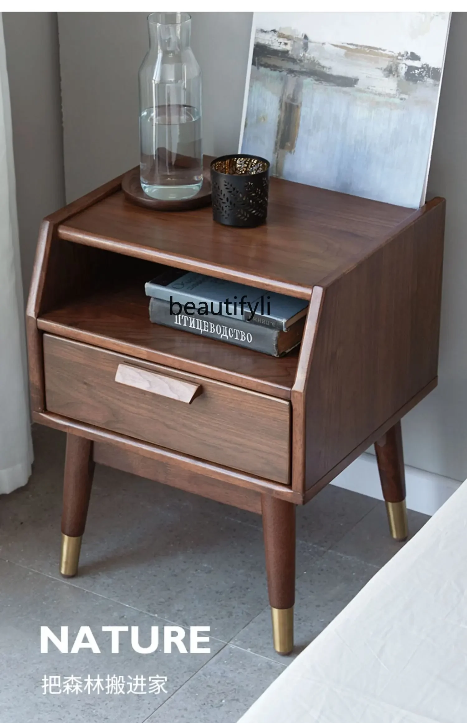 Solid Wood Bedside Cabinet Simple Modern Bedside Cabinet American Light Luxury Small Cabinet with Drawer
Solid Wood Bedside Cabinet Simple Modern Bedside Cabinet American Light Luxury Small Cabinet with Drawer