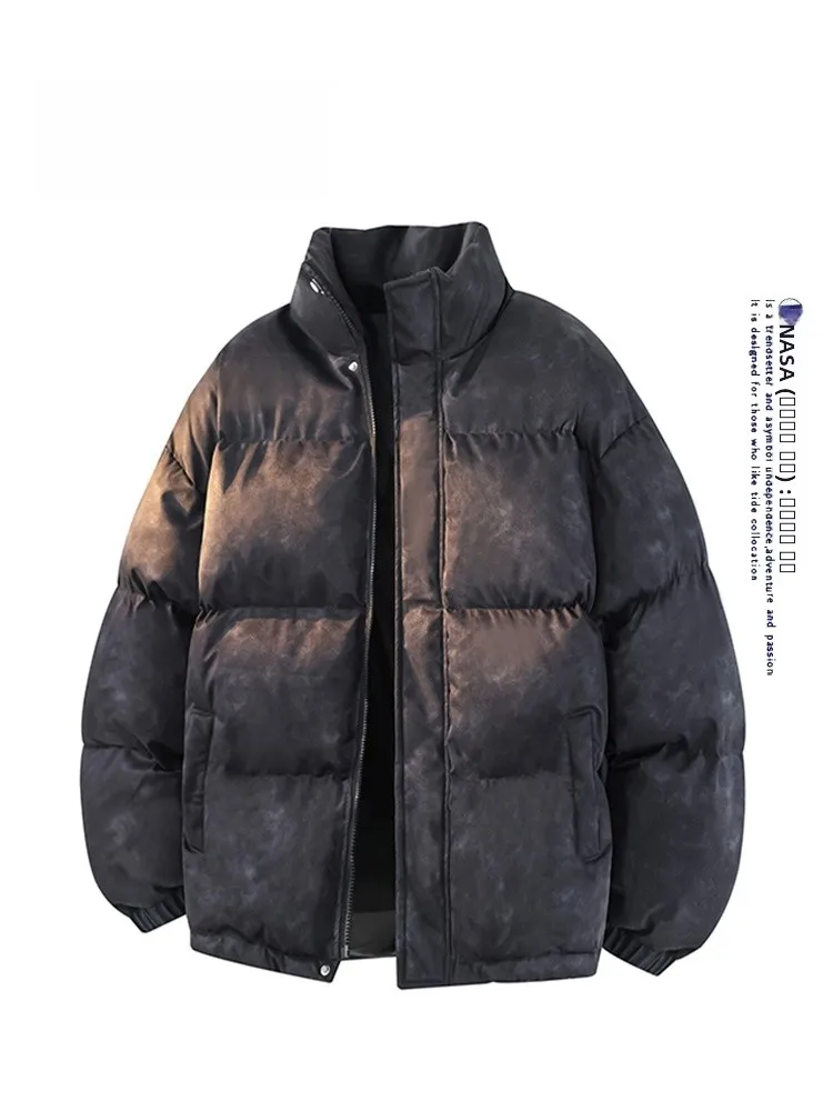 Retro Tie Dye Leather Cotton Jaet Men's Winter Thi Warm Bread Sle Coat Youth Faion Polyester Fiber Fill Zipper Closure
Retro Tie Dye Leather Cotton Jaet Men's Winter Thi Warm Bread Sle Coat Youth Faion Polyester Fiber Fill Zipper Closure