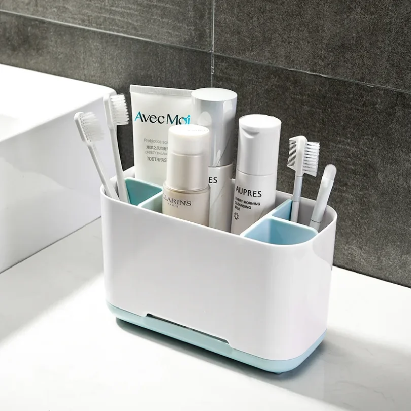 Bathroom Toothbrush Holder Dressing Table Cosmetics Storage Rack Plastic Electric Toothbrush Toothpaste Razor Holder Organizer
Bathroom Toothbrush Holder Dressing Table Cosmetics Storage Rack Plastic Electric Toothbrush Toothpaste Razor Holder Organizer
