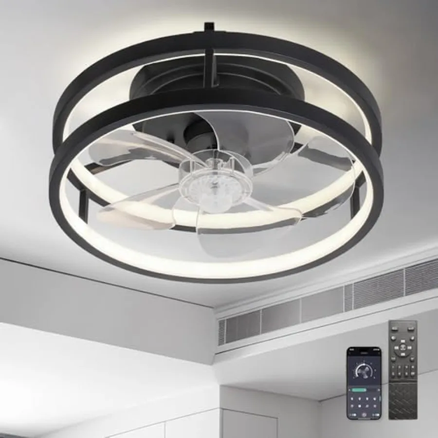 13" Small Ceiling Fan with Light with Remote Low Profile Flush Mount Fandalier LED Fan Light with App, Modern Ceiling Fans for
13" Small Ceiling Fan with Light with Remote Low Profile Flush Mount Fandalier LED Fan Light with App, Modern Ceiling Fans for