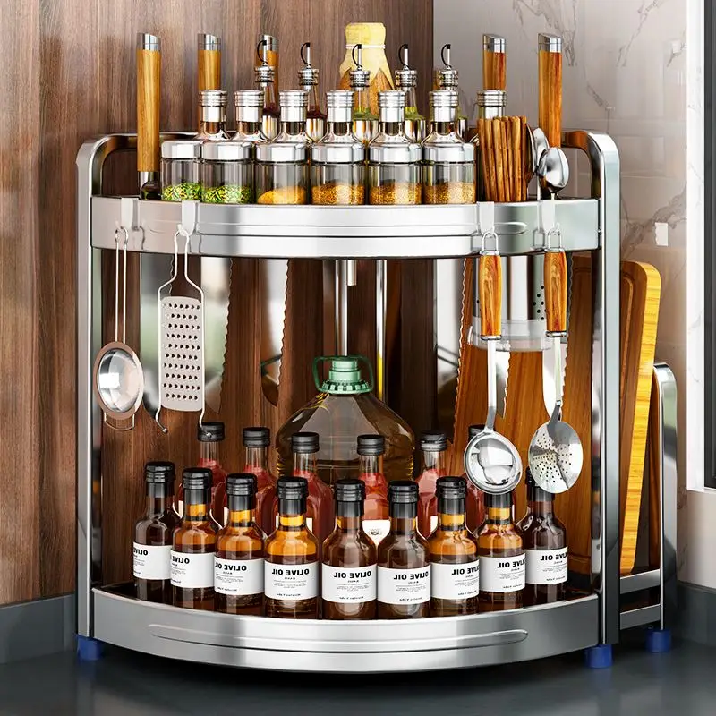 Stainless Steel Kitchen Multi-Function Storage Rack Spice Holder Countertop Multi-Layer Corner Organizer Shelf
Stainless Steel Kitchen Multi-Function Storage Rack Spice Holder Countertop Multi-Layer Corner Organizer Shelf