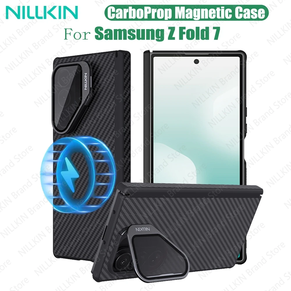 For Samsung Galaxy Z Fold 7 MagSafe Case NILLKIN CarboProp Magnetic Case Aramid Fiber Camera Cover For Z Fold7 With Phone Holder
For Samsung Galaxy Z Fold 7 MagSafe Case NILLKIN CarboProp Magnetic Case Aramid Fiber Camera Cover For Z Fold7 With Phone Holder