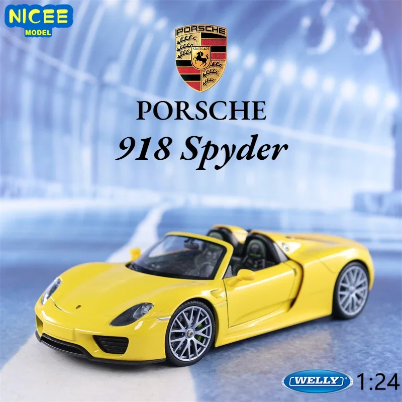 WELLY 1:24 Porsche 918 Spyder sports car High Simulation Diecast Car Metal Alloy Model Car Children's toys collection gifts B797
WELLY 1:24 Porsche 918 Spyder sports car High Simulation Diecast Car Metal Alloy Model Car Children's toys collection gifts B797