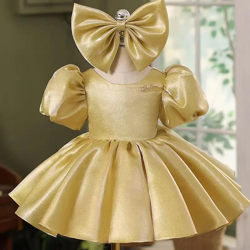 Dreamy Vow Elegant Gold Girl Dress Bowed for Kids 1st Toddler Wedding Birthday Holiday Party Spring Summer Short Ball Gown J733
Dreamy Vow Elegant Gold Girl Dress Bowed for Kids 1st Toddler Wedding Birthday Holiday Party Spring Summer Short Ball Gown J733