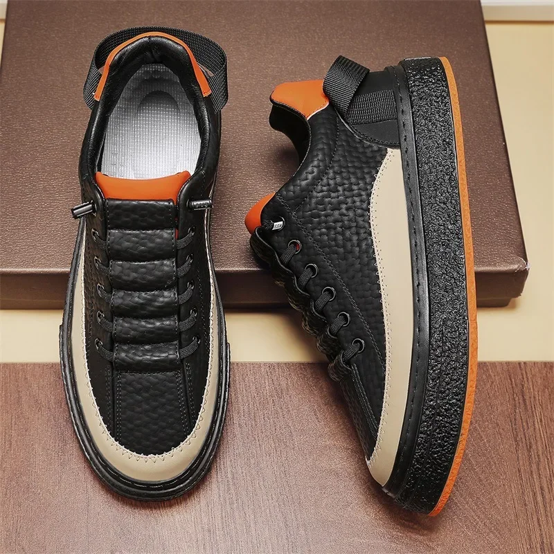 New High-quality, Durable, Multi-color PU Leather Surface Trendy Low-top Sneakers for Men with Four Seasons Leather Surface
New High-quality, Durable, Multi-color PU Leather Surface Trendy Low-top Sneakers for Men with Four Seasons Leather Surface
