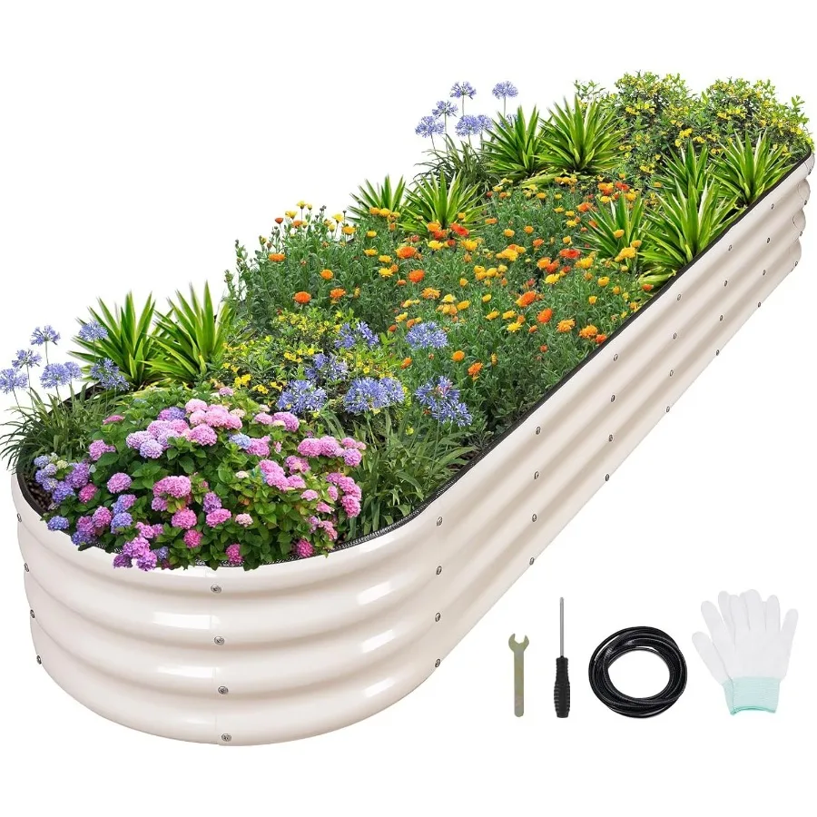 Galvanized Raised Garden Bed- Planter Garden Boxes Outdoor Raised Beds for Gardening 8x2x1ft Metal Garden Bed Kit for Vegetable
Galvanized Raised Garden Bed- Planter Garden Boxes Outdoor Raised Beds for Gardening 8x2x1ft Metal Garden Bed Kit for Vegetable