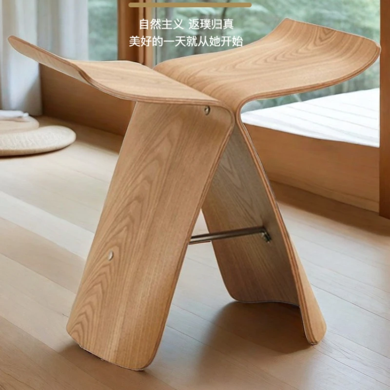 Creative Butterfly Stool with Solid Wood Walnut Color for Home Use Minimalist and Durable Walnut Ottoman with Construction
Creative Butterfly Stool with Solid Wood Walnut Color for Home Use Minimalist and Durable Walnut Ottoman with Construction