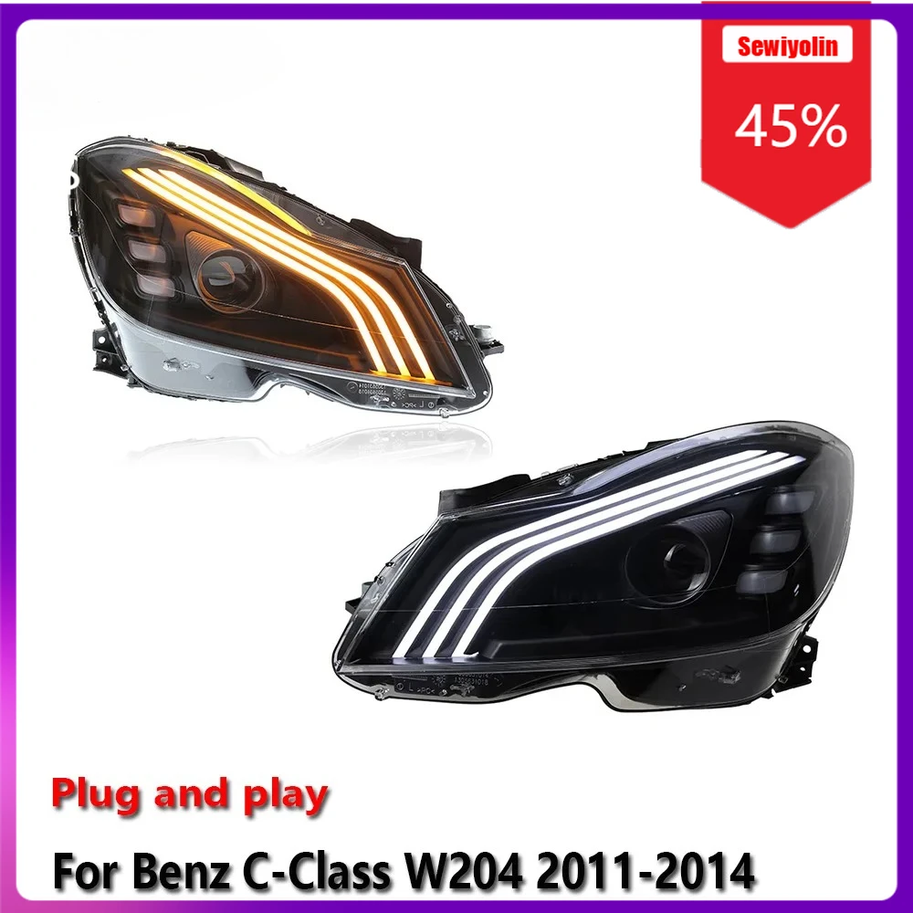 Sewiyolin Car LED Lamp Headlight Assemblies For Benz C-Class W204 2011-2014 Fog DRL Brake Turn Signal Lamp Plug and Play
Sewiyolin Car LED Lamp Headlight Assemblies For Benz C-Class W204 2011-2014 Fog DRL Brake Turn Signal Lamp Plug and Play