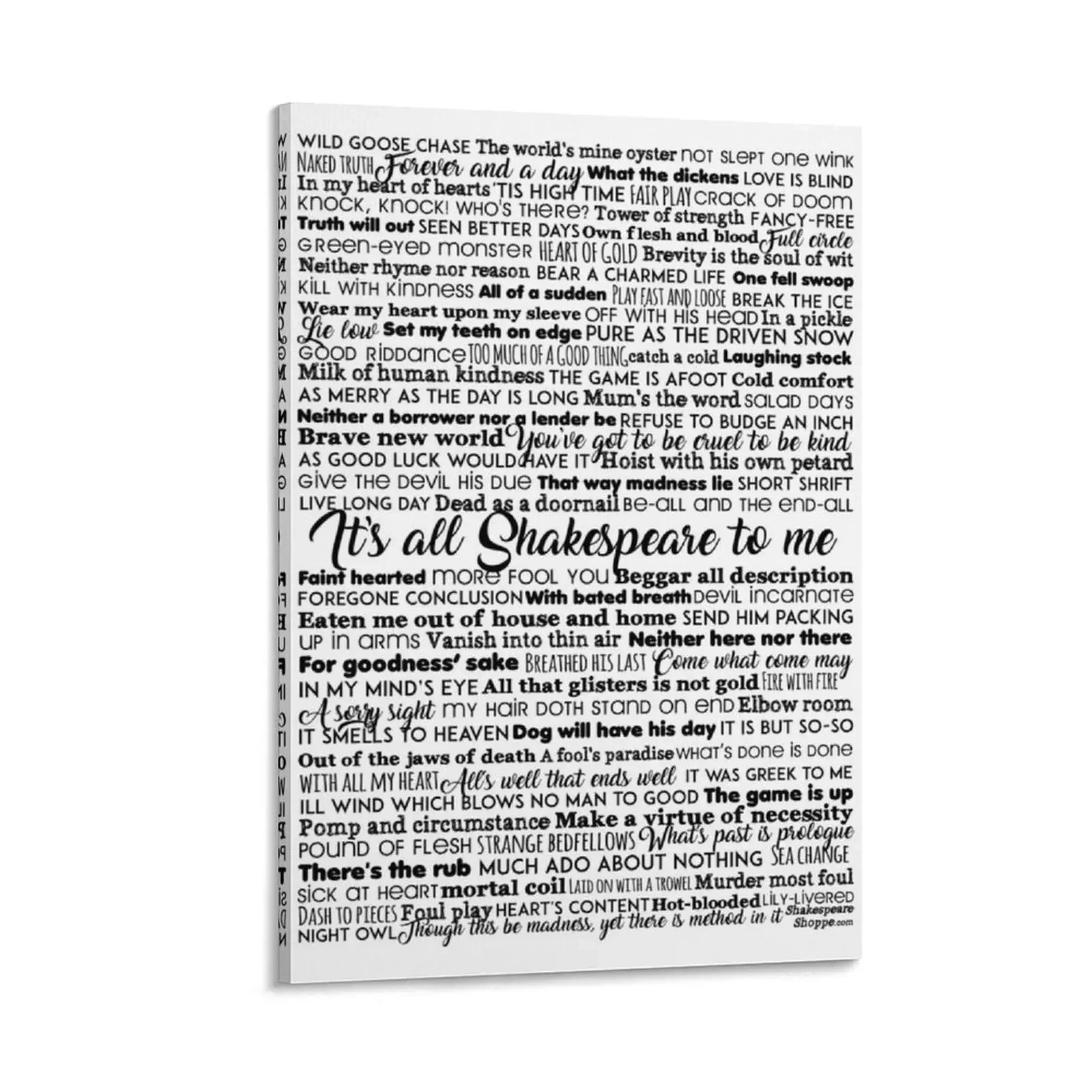 It's all Shakespeare To Me (Dark Version) Canvas Painting decorative wall canvases decor
It's all Shakespeare To Me (Dark Version) Canvas Painting decorative wall canvases decor