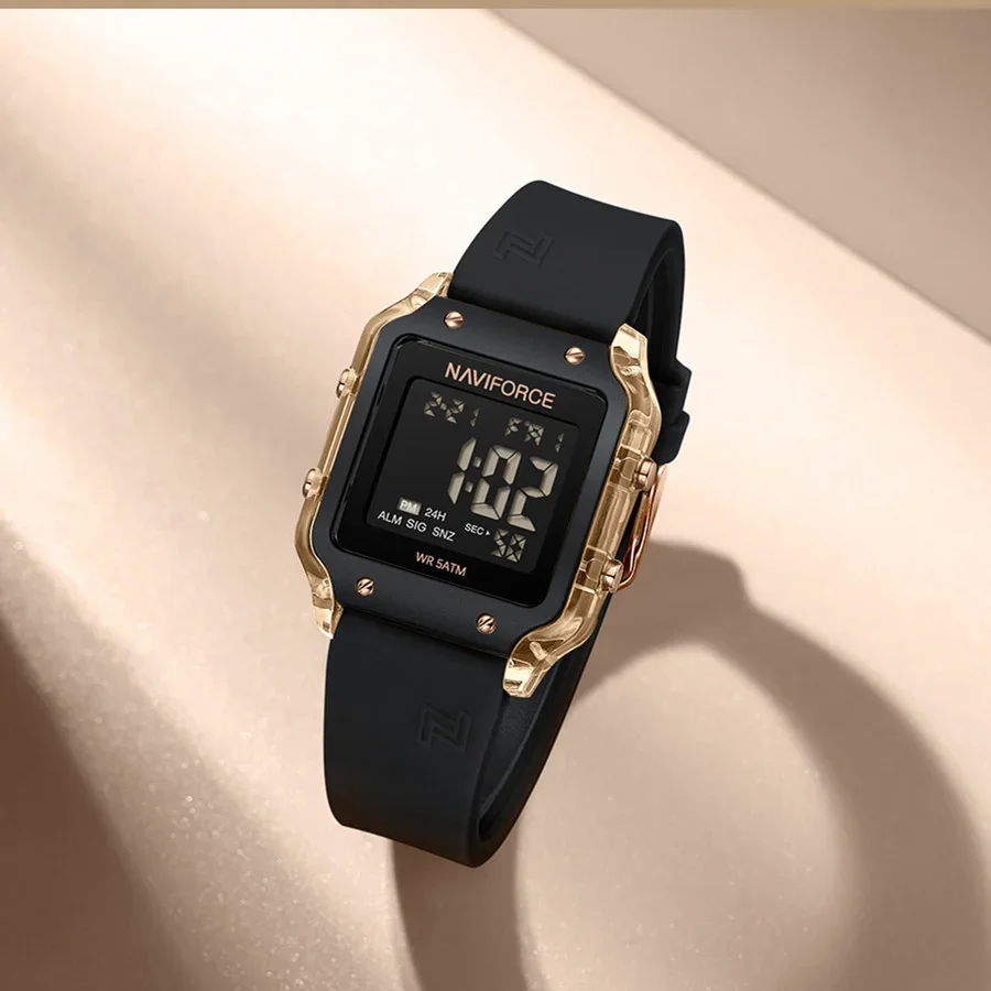 NAVIFORCE Fashion Women's Watches Multifunctional Digital Watch Date Week Display 5ATM Waterproof Silicone Strap Watch For Lady
NAVIFORCE Fashion Women's Watches Multifunctional Digital Watch Date Week Display 5ATM Waterproof Silicone Strap Watch For Lady